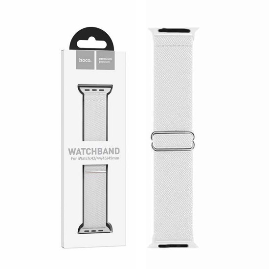 Hoco Elastic Nylon Bracelet WA04 Fashion Series (42/44/45/49mm) for iWatch White Hoco Elastic Nylon Bracelet WA04 Fashion Series (42/44/45/49mm) for iWatch White